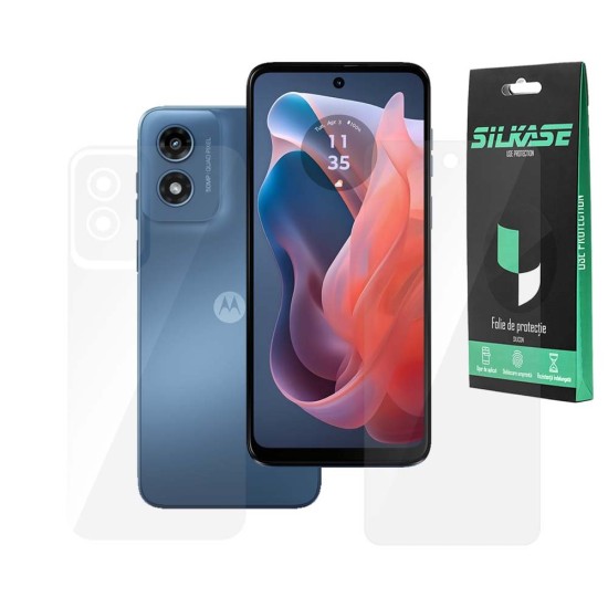 Set 2 folii SILKASE pentru Motorola Moto G Play (2024), protectie telefon, silicon regenerabil (Moto G Play (2024), F6796) by www.silkase.ro
