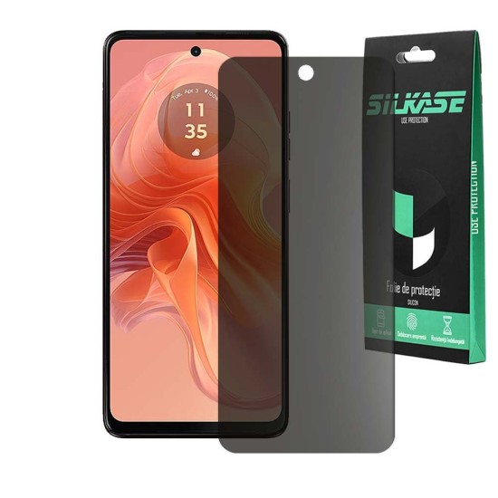 Folie privacy mata SILKASE pentru Motorola Moto G04, protectie ecran, silicon (SILKASE, Folie Silicon Privacy Mata) by www.silkase.ro Folie privacy mata SILKASE pentru Motorola Moto G04, protectie ecran, silicon (Moto G04, F6612) by www.silkase.ro