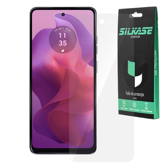 Folie SILKASE pentru Motorola Moto G24, protectie ecran, silicon regenerabil (SILKASE, Folie Silicon Fata Lucioasa) by www.silkase.ro Folie SILKASE pentru Motorola Moto G24, protectie ecran, silicon regenerabil (Moto G24, F6778) by www.silkase.ro