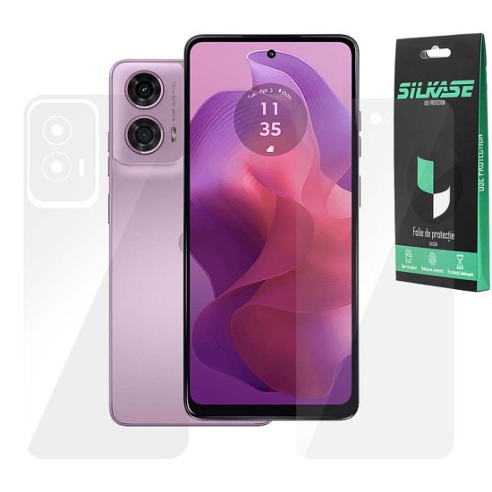 Set 2 folii SILKASE pentru Motorola Moto G24, protectie telefon, silicon regenerabil (SILKASE, Set Folii Lucioase) by www.silkase.ro Set 2 folii SILKASE pentru Motorola Moto G24, protectie telefon, silicon regenerabil (Moto G24, F6780) by www.silkase.ro