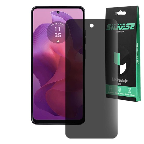Folie privacy mata SILKASE pentru Motorola Moto G24, protectie ecran, silicon (SILKASE, Folie Silicon Privacy Mata) by www.silkase.ro Folie privacy mata SILKASE pentru Motorola Moto G24, protectie ecran, silicon (Moto G24, F6785) by www.silkase.ro