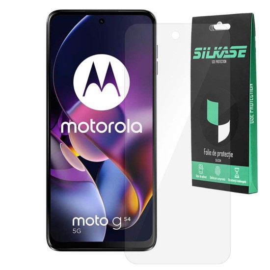 Folie SILKASE pentru Motorola Moto G54 5G, protectie ecran, silicon regenerabil (SILKASE, Folie Silicon Fata Lucioasa) by www.silkase.ro Folie SILKASE pentru Motorola Moto G54 5G, protectie ecran, silicon regenerabil (Moto G54 5G, F6758) by www.silkase.ro