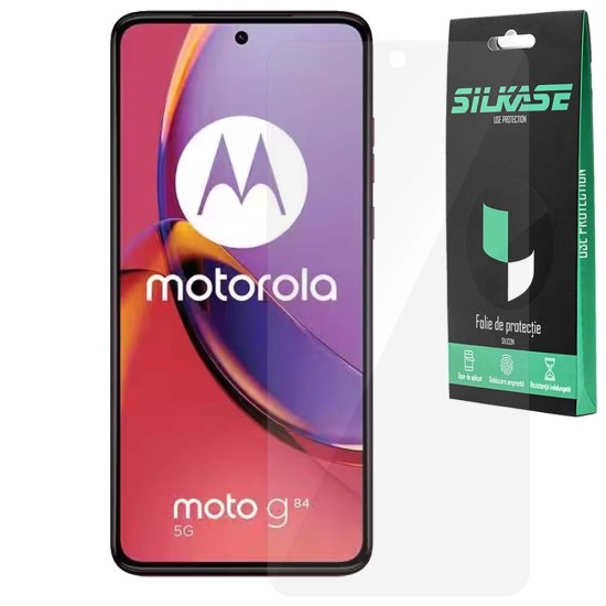 Folie SILKASE pentru Motorola Moto G84, protectie ecran, silicon regenerabil (Moto G84 5G, F6613) by www.silkase.ro