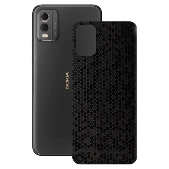 Folie skin SILKASE pentru Nokia C32, negru hexa, protectie spate telefon (C32, S1236) by www.silkase.ro