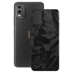 Folie skin SILKASE pentru Nokia C32, camo negru, protectie spate telefon