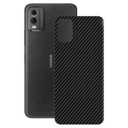 Folie skin SILKASE pentru Nokia C32, carbon, protectie spate telefon