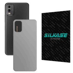 Folie skin SILKASE pentru Nokia C32, gri ice, protectie spate telefon Folie skin SILKASE pentru Nokia C32, gri ice, protectie spate telefon