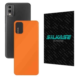 Folie skin SILKASE pentru Nokia C32, portocaliu mat, protectie spate telefon Folie skin SILKASE pentru Nokia C32, portocaliu mat, protectie spate telefon