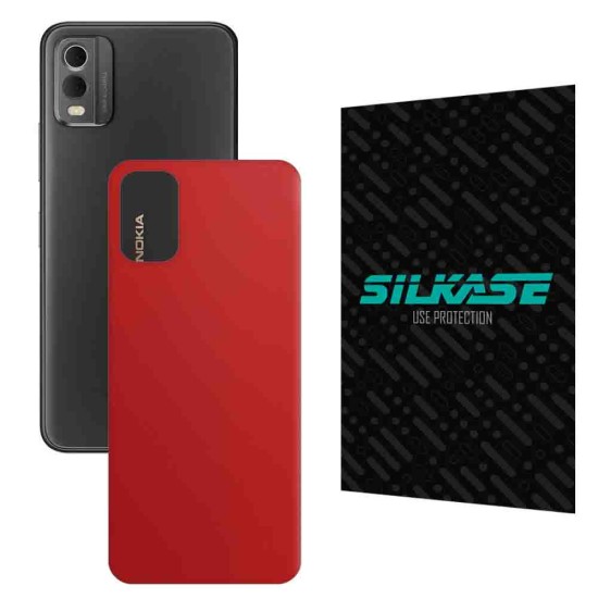 Folie skin SILKASE pentru Nokia C32, rosu, protectie spate telefon (C32, S1239) by www.silkase.ro