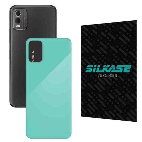 Folie skin SILKASE pentru Nokia C32, turcoaz lucios, protectie spate telefon (C32, S1240) by www.silkase.ro