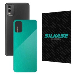 Folie skin SILKASE pentru Nokia C32, turcoaz metalic, protectie spate telefon Folie skin SILKASE pentru Nokia C32, turcoaz metalic, protectie spate telefon