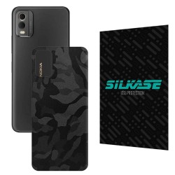 Folie skin SILKASE pentru Nokia C32, camo negru, protectie spate telefon Folie skin SILKASE pentru Nokia C32, camo negru, protectie spate telefon
