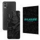Folie skin SILKASE pentru Nokia C32, camo negru, protectie spate telefon (C32, S1226) by www.silkase.ro