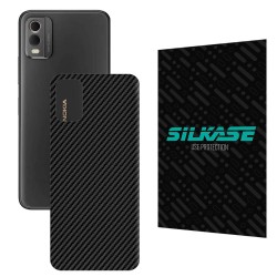 Folie skin SILKASE pentru Nokia C32, carbon, protectie spate telefon Folie skin SILKASE pentru Nokia C32, carbon, protectie spate telefon