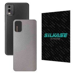 Folie skin SILKASE pentru Nokia C32, gri deschis, protectie spate telefon Folie skin SILKASE pentru Nokia C32, gri deschis, protectie spate telefon