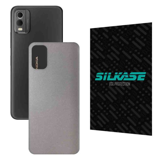 Folie skin SILKASE pentru Nokia C32, gri deschis, protectie spate telefon (C32, S1230) by www.silkase.ro