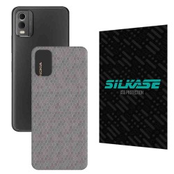 Folie skin SILKASE pentru Nokia C32, gri hex, protectie spate telefon Folie skin SILKASE pentru Nokia C32, gri hex, protectie spate telefon