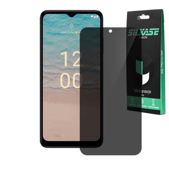 Folie privacy SILKASE pentru Nokia G22, protectie ecran, silicon (C12 Pro, F7184) by www.silkase.ro