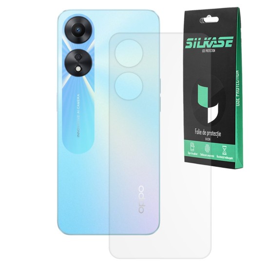 Folie spate mata SILKASE pentru OPPO A78, protectie spate, silicon (A78 4G, F5772) by www.silkase.ro