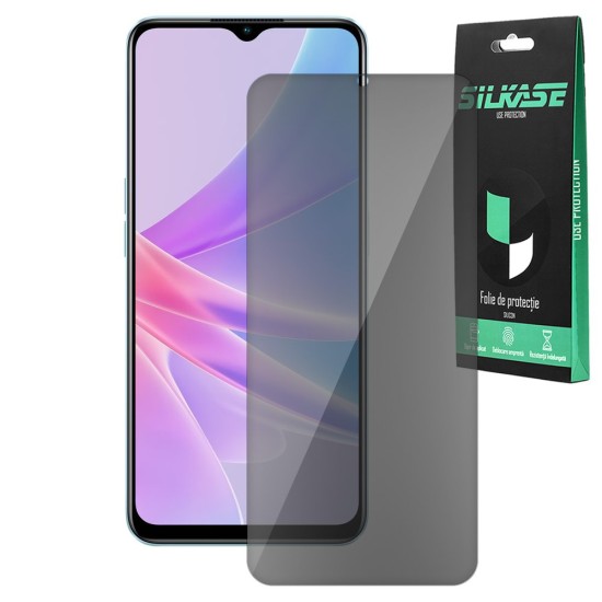Folie privacy SILKASE pentru OPPO A78, protectie ecran, silicon (A78 4G, F5774) by www.silkase.ro