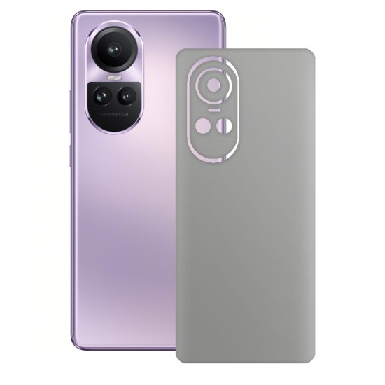 Folie skin SILKASE pentru OPPO Reno10 Pro, gri ice, protectie spate telefon (Reno10 Pro, S1208) by www.silkase.ro
