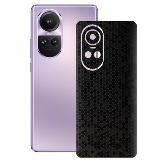 Folie skin SILKASE pentru OPPO Reno10 Pro, negru hexa, protectie spate telefon (Reno10 Pro, S1212) by www.silkase.ro