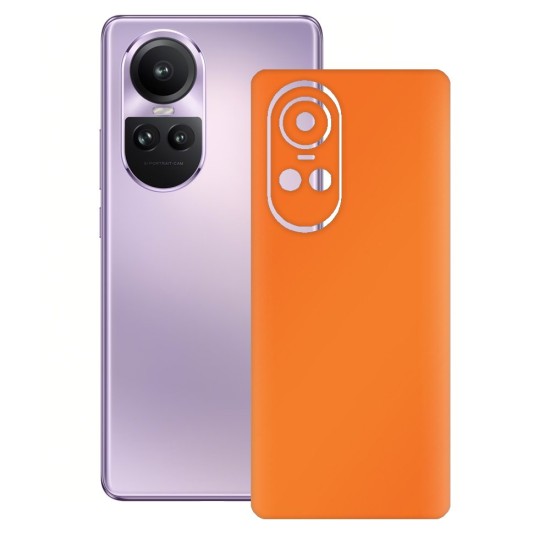 Folie skin SILKASE pentru OPPO Reno10 Pro, portocaliu mat, protectie spate telefon (SILKASE, Folie Spate Skin) by www.silkase.ro Folie skin SILKASE pentru OPPO Reno10 Pro, portocaliu mat, protectie spate telefon (Reno10 Pro, S1214) by www.silkase.ro