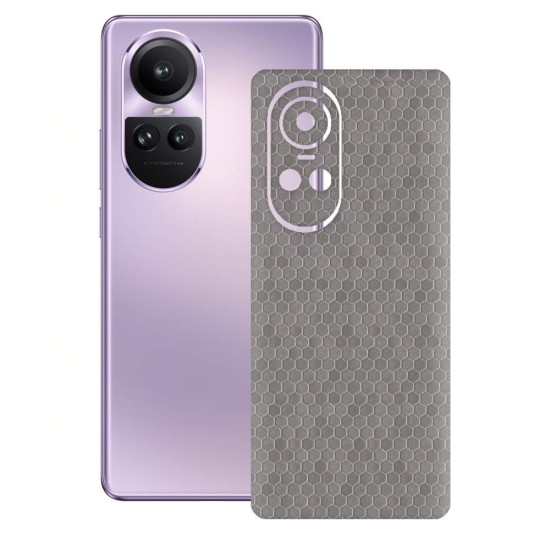 Folie skin SILKASE pentru OPPO Reno10 Pro, gri hex, protectie spate telefon (Reno10 Pro, S1207) by www.silkase.ro