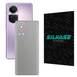 Folie skin SILKASE pentru OPPO Reno10 Pro, gri ice, protectie spate telefon Folie skin SILKASE pentru OPPO Reno10 Pro, gri ice, protectie spate telefon