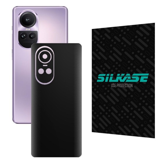 Folie skin SILKASE pentru OPPO Reno10 Pro, negru mat, protectie spate telefon (Reno10 Pro, S1213) by www.silkase.ro