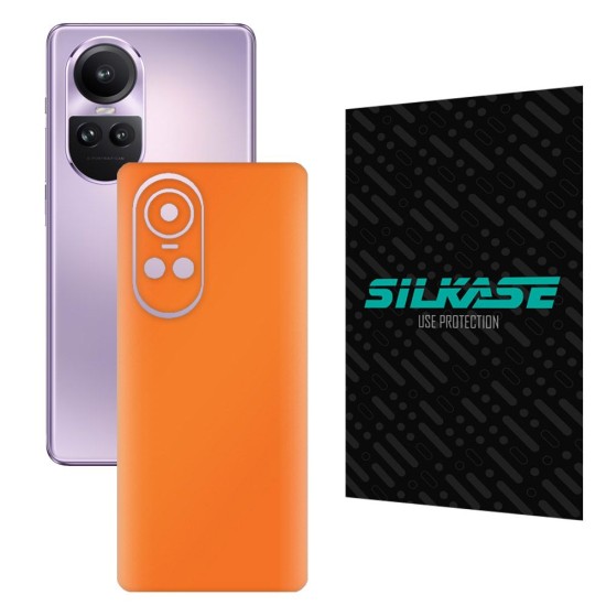 Folie skin SILKASE pentru OPPO Reno10 Pro, portocaliu mat, protectie spate telefon (SILKASE, Folie Spate Skin) by www.silkase.ro Folie skin SILKASE pentru OPPO Reno10 Pro, portocaliu mat, protectie spate telefon (Reno10 Pro, S1214) by www.silkase.ro