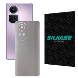 Folie skin SILKASE pentru OPPO Reno10 Pro, gri deschis, protectie spate telefon Folie skin SILKASE pentru OPPO Reno10 Pro, gri deschis, protectie spate telefon
