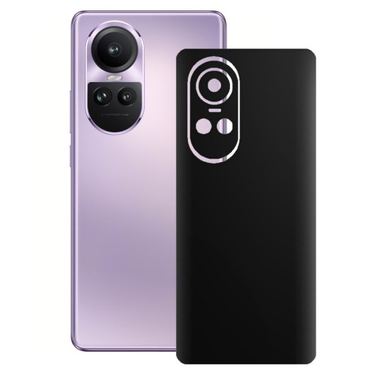 Folie skin SILKASE pentru Oppo Reno 10, negru mat, protectie spate telefon (Reno10, S1261) by www.silkase.ro