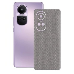 Folie skin SILKASE pentru Oppo Reno 10, gri hex, protectie spate telefon