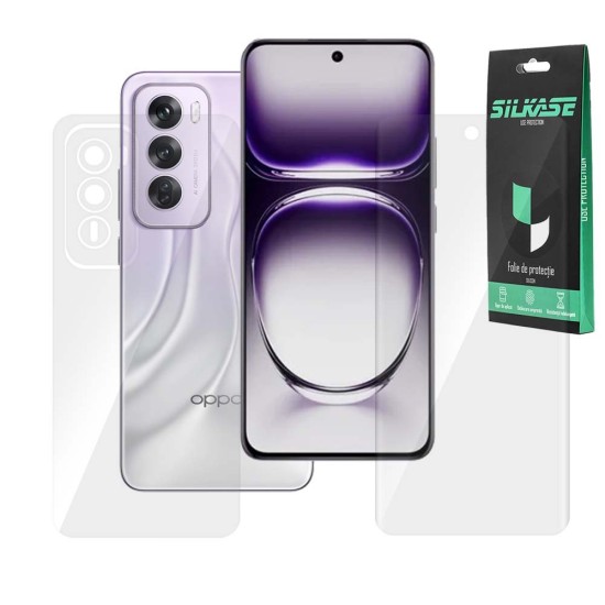 Set 2 folii SILKASE pentru Oppo Reno 12 Pro, protectie telefon, silicon regenerabil (SILKASE, Set Folii Lucioase) by www.silkase.ro Set 2 folii SILKASE pentru Oppo Reno 12 Pro, protectie telefon, silicon regenerabil (Reno12 Pro, F7111) by www.silkase.ro
