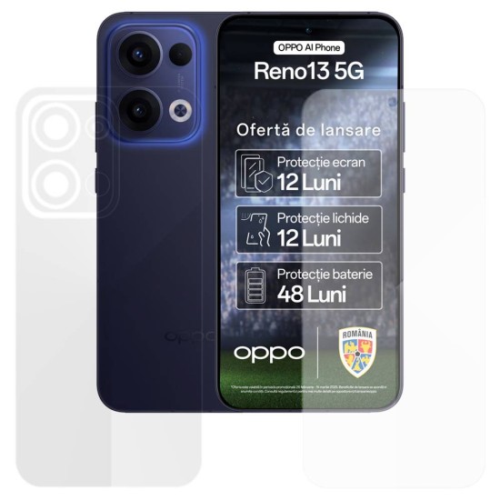 Set 2 folii SILKASE pentru OPPO Reno13, protectie telefon, silicon regenerabil (SILKASE, Set Folii Lucioase) by www.silkase.ro Set 2 folii SILKASE pentru OPPO Reno13, protectie telefon, silicon regenerabil (Reno13, F7604) by www.silkase.ro
