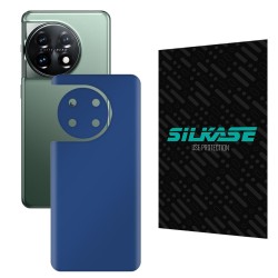Folie skin SILKASE pentru OnePlus 11, albastru inchis mat, protectie spate telefon