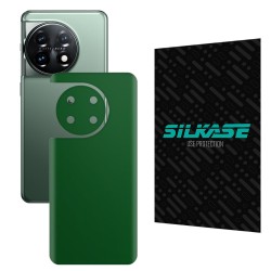 Folie skin SILKASE pentru OnePlus 11, verde inchis mat, protectie spate telefon