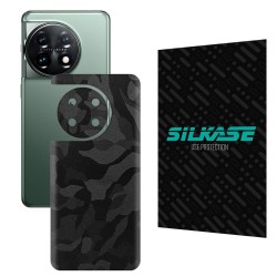 Folie skin SILKASE pentru OnePlus 11, camo negru, protectie spate telefon
