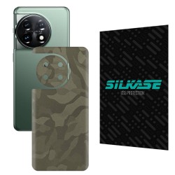 Folie skin SILKASE pentru OnePlus 11, camo verde, protectie spate telefon