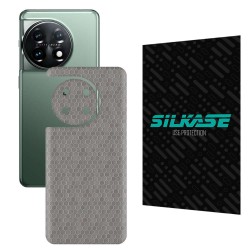 Folie skin SILKASE pentru OnePlus 11, gri hex, protectie spate telefon