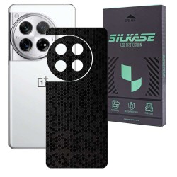 Folie skin SILKASE, pentru OnePlus 12, negru hexa, protectie spate telefon