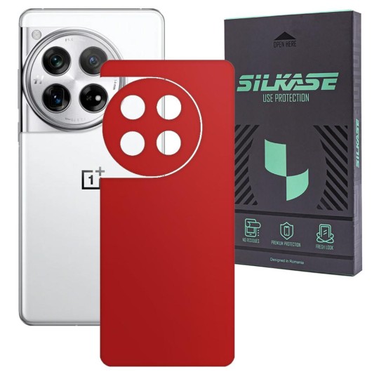 Folie skin SILKASE, pentru OnePlus 12, rosu, protectie spate telefon (Telefoane OnePlus, S1887) by www.silkase.ro