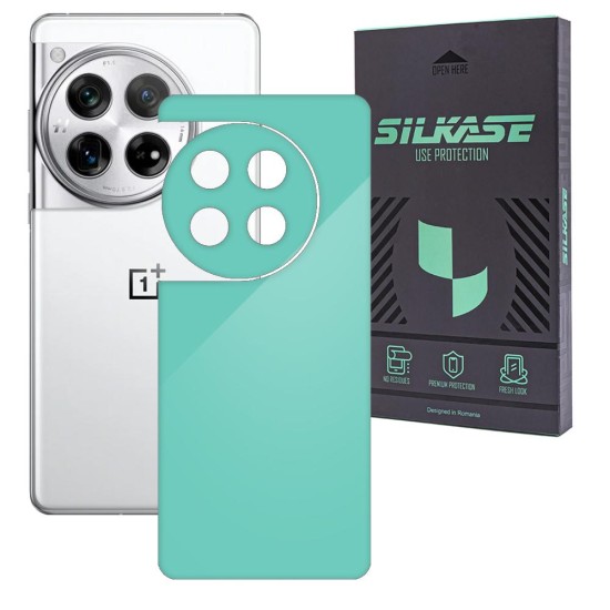 Folie skin SILKASE, pentru OnePlus 12, turcoaz, protectie spate telefon (Telefoane OnePlus, S1888) by www.silkase.ro
