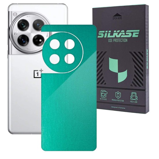 Folie skin SILKASE, pentru OnePlus 12, turcoaz metalic, protectie spate telefon (Telefoane OnePlus, S1889) by www.silkase.ro
