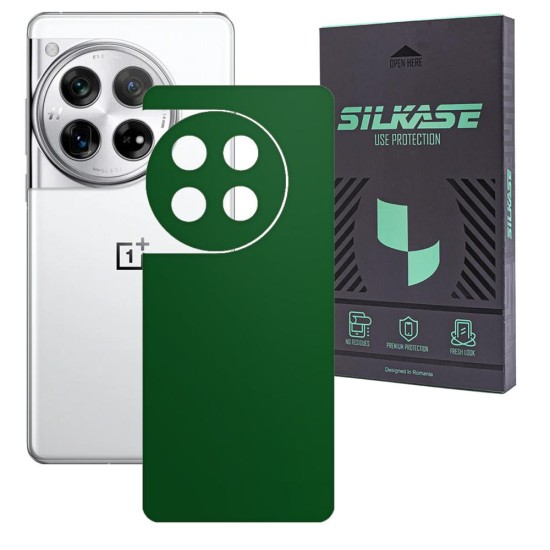Folie skin SILKASE, pentru OnePlus 12, verde inchis mat, protectie spate telefon (SILKASE, Telefoane OnePlus) by www.silkase.ro Folie skin SILKASE, pentru OnePlus 12, verde inchis mat, protectie spate telefon (Telefoane OnePlus, S1892) by www.silkase.ro