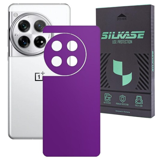 Folie skin SILKASE, pentru OnePlus 12, violet mat, protectie spate telefon (Telefoane OnePlus, S1894) by www.silkase.ro