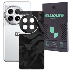 Folie skin SILKASE, pentru OnePlus 12, camo negru, protectie spate telefon
