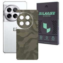 Folie skin SILKASE, pentru OnePlus 12, camo verde, protectie spate telefon