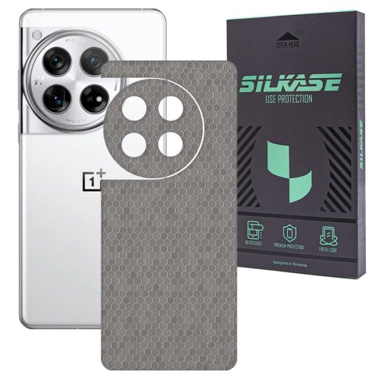 Folie skin SILKASE, pentru OnePlus 12, gri hexa, protectie spate telefon (SILKASE, Telefoane OnePlus) by www.silkase.ro Folie skin SILKASE, pentru OnePlus 12, gri hexa, protectie spate telefon (Telefoane OnePlus, S1879) by www.silkase.ro